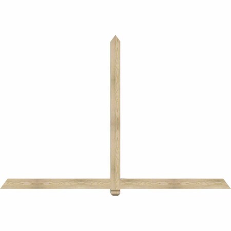 Ekena Millwork Eugene Rough Sawn Timber Gable Bracket, Douglas Fir, 96"W x 64"H x 4"D x 4"F, 16/12 Pitch GBW096X64X0404EUG00RDF